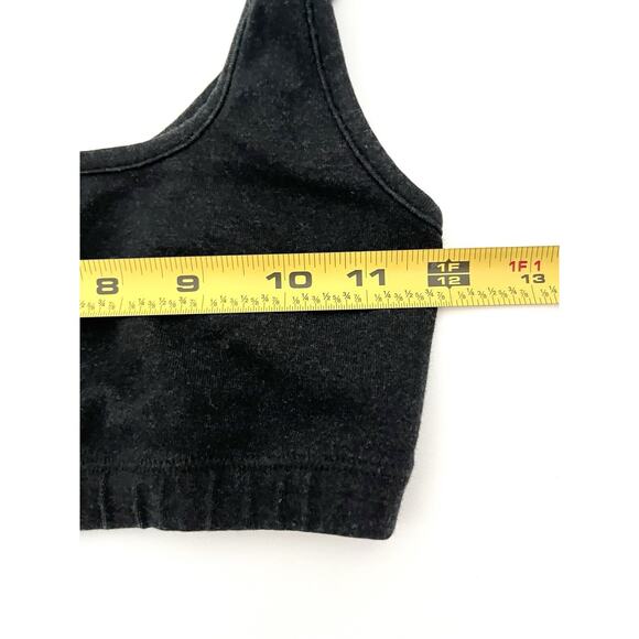 Skims XS Scoop Bralette Cropped Tank Top in Washed Onyx Black NWT Brand New - Picture 7 of 7
